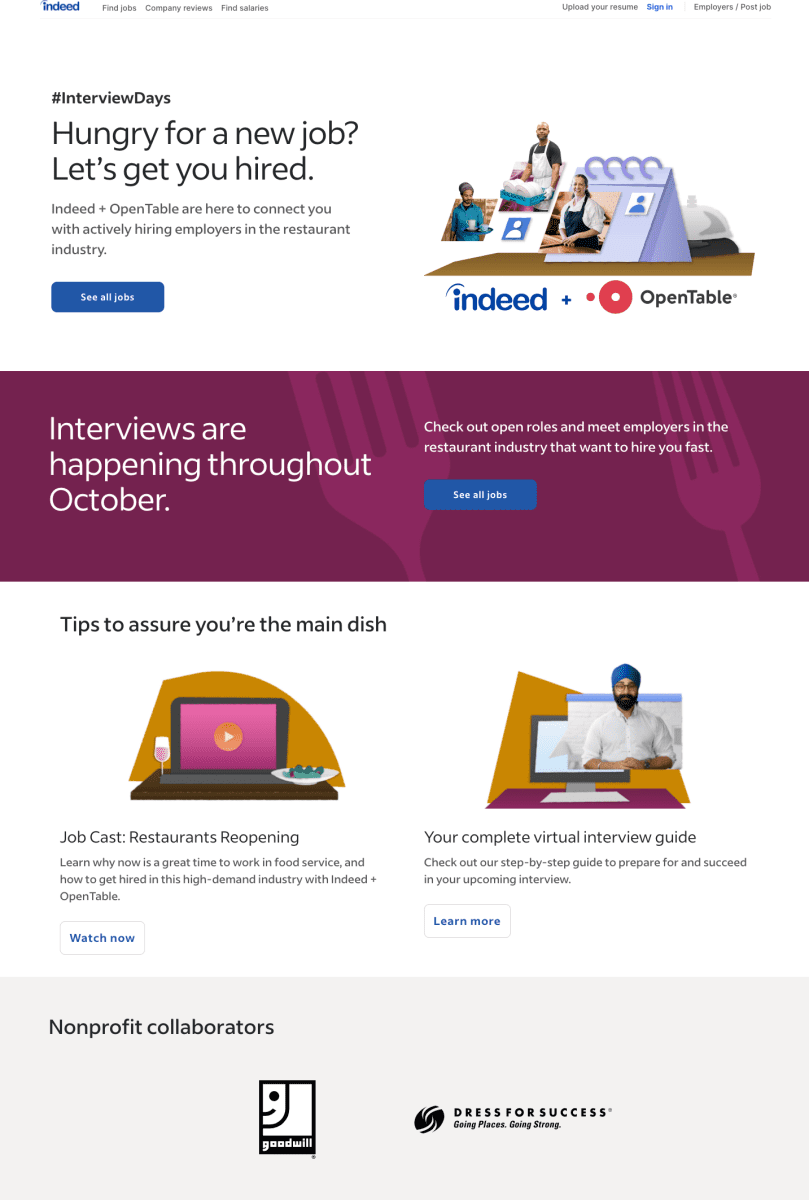 Indeed and OpenTable tackle restaurant talent shortage UNLEASH